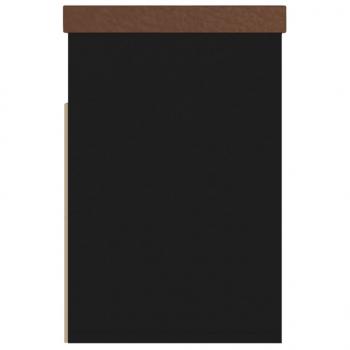 Schuhbank mit Kissen Schwarz 80x30x47 cm Holzwerkstoff