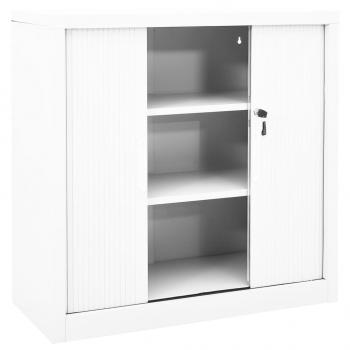 Schrank mit Schiebetür Weiß 90x40x90 cm Stahl