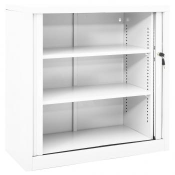 Schrank mit Schiebetür Weiß 90x40x90 cm Stahl