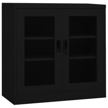 ARDEBO.de - Büroschrank Schwarz 90x40x90 cm Stahl 