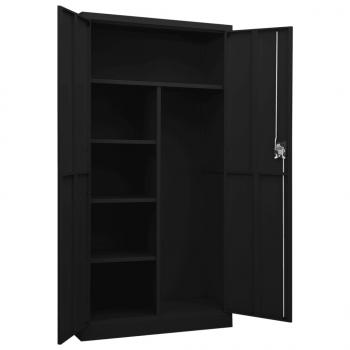 Schließfachschrank Schwarz 90x40x180 cm Stahl 