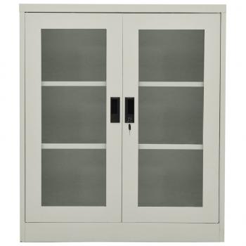 Büroschrank Hellgrau 90x40x105 cm Stahl 