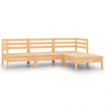 ARDEBO.de - 4-tlg. Garten-Lounge-Set Massivholz Kiefer