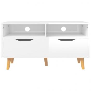 TV-Schrank Hochglanz-Weiß 90x40x48,5 cm Holzwerkstoff