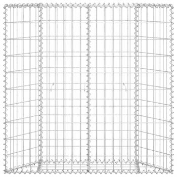  Gabionen-Hochbeet Trapezform Verzinkter Stahl 100x20x100 cm