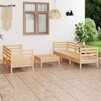 ARDEBO.de - 6-tlg. Garten-Lounge-Set Kiefer Massivholz