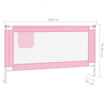 Kleinkind-Bettschutzgitter Rosa 150x25 cm Stoff