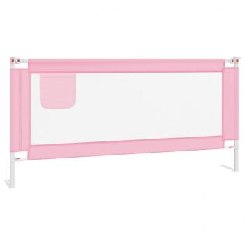 Kleinkind-Bettschutzgitter Rosa 190x25 cm Stoff