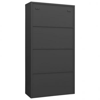 Schließfachschrank Anthrazit 90x40x180 cm Stahl 