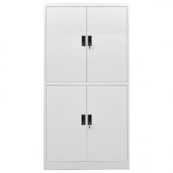 Büroschrank Hellgrau 90x40x180 cm Stahl 