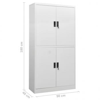 Büroschrank Hellgrau 90x40x180 cm Stahl 