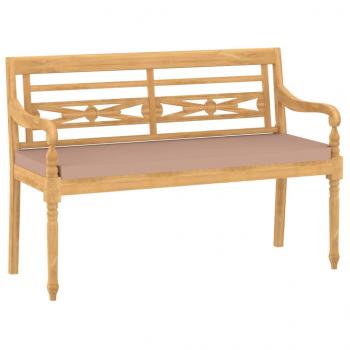 4-tlg. Garten-Lounge-Set mit Kissen Massivholz Teak