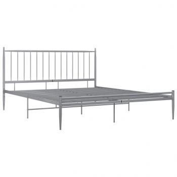 Bett Grau Metall 200x200 cm