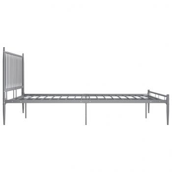 Bett Grau Metall 200x200 cm