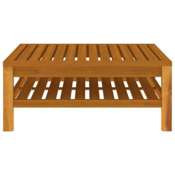 3-tlg. Garten-Lounge-Set mit Cremeweißen Kissen Akazienholz