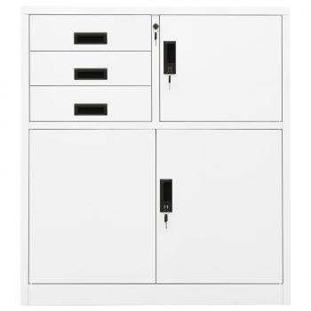 Büroschrank Weiß 90x40x102 cm Stahl