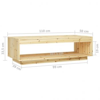 Couchtisch 110x50x33,5 cm Massivholz Tanne