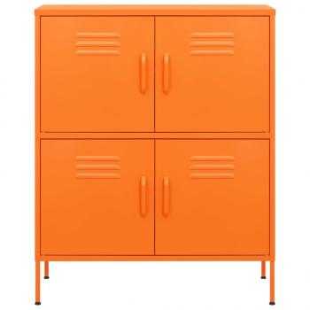 Lagerschrank Orange 80x35x101,5 cm Stahl    