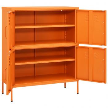 Lagerschrank Orange 80x35x101,5 cm Stahl    