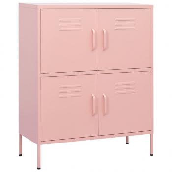 Lagerschrank Rosa 80x35x101,5 cm Stahl    