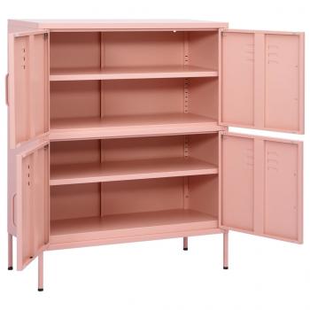 Lagerschrank Rosa 80x35x101,5 cm Stahl    