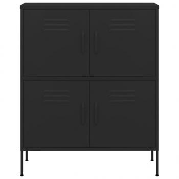 Lagerschrank Schwarz 80x35x101,5 cm Stahl    