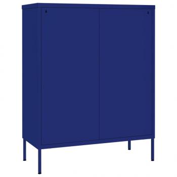 Schubladenschrank Marineblau 80x35x101,5 cm Stahl    