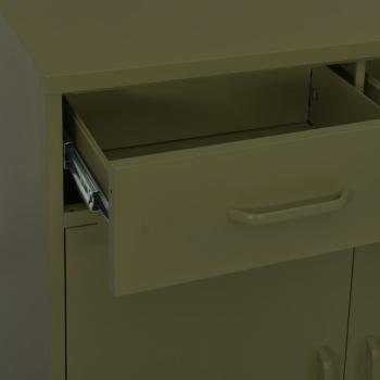 Lagerschrank Olivgrün 80x35x101,5 cm Stahl    