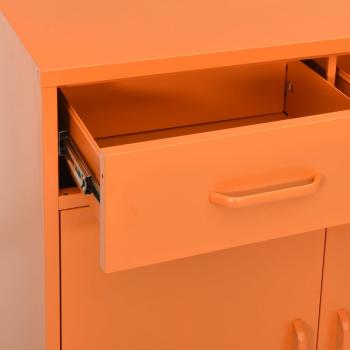 Lagerschrank Orange 80x35x101,5 cm Stahl    