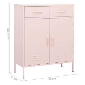 Lagerschrank Rosa 80x35x101,5 cm Stahl    