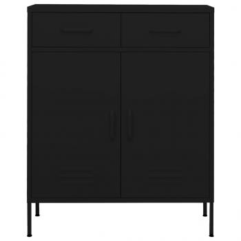 Lagerschrank Schwarz 80x35x101,5 cm Stahl    