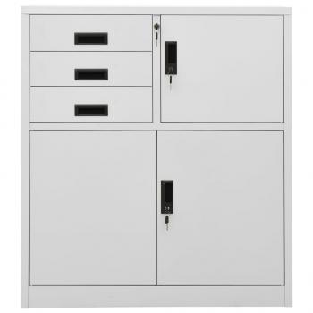 Büroschrank Hellgrau 90x40x102 cm Stahl