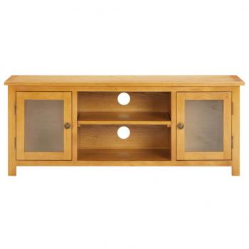 TV-Schrank 110x35x44 cm Massivholz Eiche