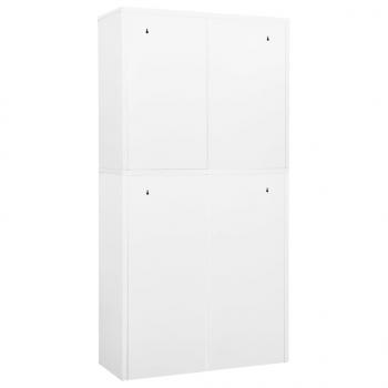 Büroschrank Weiß 90x40x180 cm Stahl 