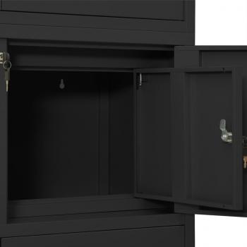 Büroschrank Anthrazit 90x40x180 cm Stahl 