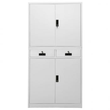 Büroschrank Hellgrau 90x40x180 cm Stahl 