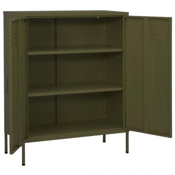 Lagerschrank Olivgrün 80x35x101,5 cm Stahl    