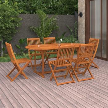 ARDEBO.de - 7-tlg. Garten-Essgruppe 180x90x75 cm Massivholz Akazie