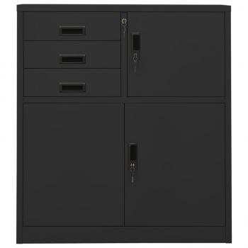 Büroschrank Anthrazit 90x40x102 cm Stahl