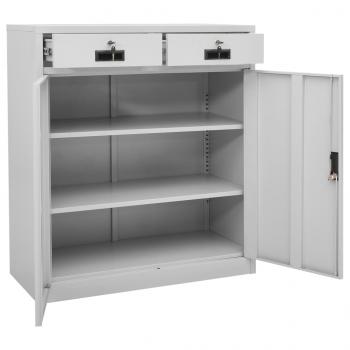 Büroschrank Hellgrau 90x40x102 cm Stahl