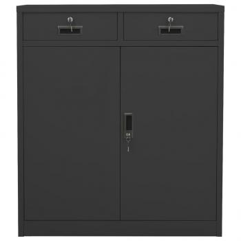 Büroschrank Anthrazit 90x40x102 cm Stahl