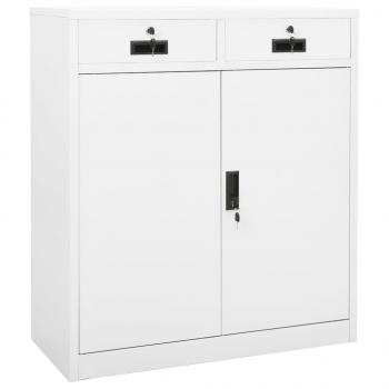 ARDEBO.de - Büroschrank Weiß 90x40x102 cm Stahl