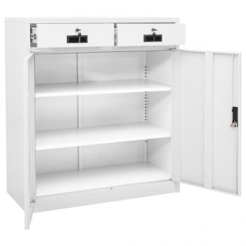 Büroschrank Weiß 90x40x102 cm Stahl