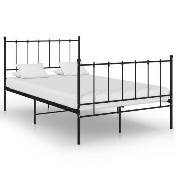 ARDEBO.de - Bett Schwarz Metall 120x200 cm