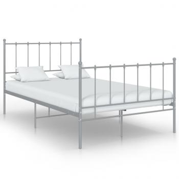 ARDEBO.de - Bett Grau Metall 120x200 cm