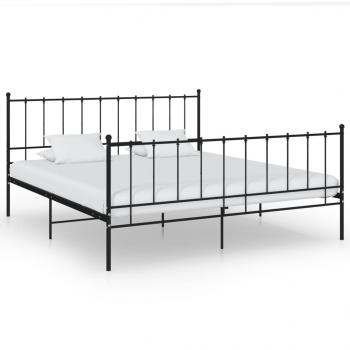 ARDEBO.de - Bett Schwarz Metall 200x200 cm