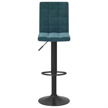 Barhocker 2 Stk. Blau Samt 