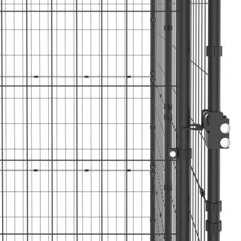 Outdoor-Hundezwinger Stahl mit Überdachung 4,84 m²