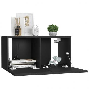 5-tlg. TV-Schrank-Set Schwarz Holzwerkstoff