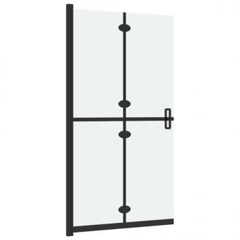 Faltbare begehbare Duschwand ESG-Glas mattiert 110x190 cm